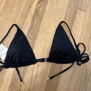 Monday Swimwear Black Havana Bikini Top